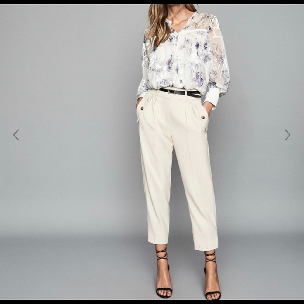 NEW REISS ANNEKA FLORAL PRINTED SMOCK BLOUSE SIZE 8